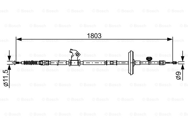 Linka hamulca ręcznego BOSCH 1 987 482 508