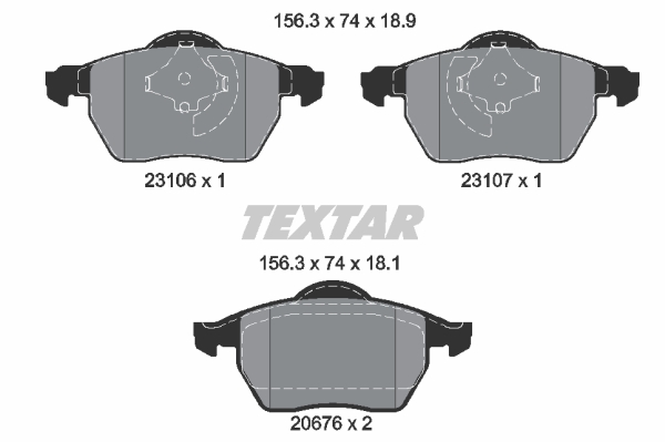 Klocki hamulcowe TEXTAR 2310601