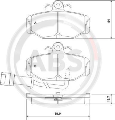 Klocki hamulcowe A.B.S. 36170