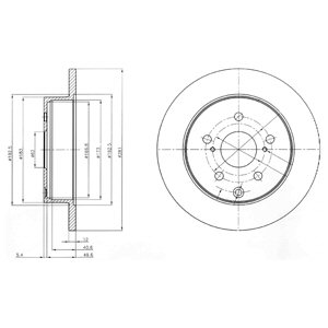 Tarcza hamulcowa DELPHI BG4115