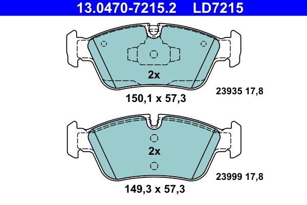 Klocki hamulcowe ATE 13.0470-7215.2