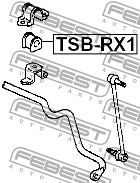 Guma stabilizatora FEBEST TSB-RX1