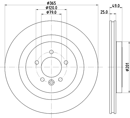 Tarcza hamulcowa HELLA 8DD 355 126-641