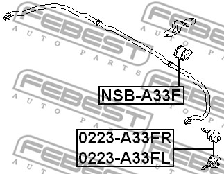 Guma stabilizatora FEBEST NSB-A33F