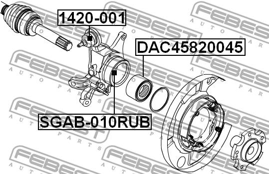 Tuleja wahacza FEBEST SGAB-010RUB