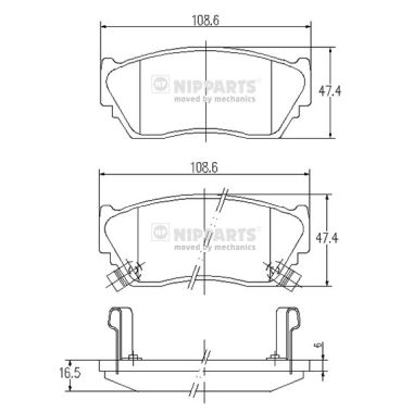 Klocki hamulcowe NIPPARTS J3601048