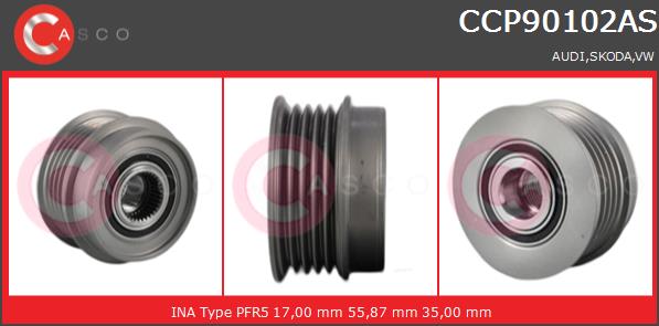 Koło pasowe alternatora CASCO CCP90102AS