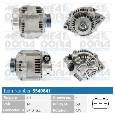 Alternator MEAT & DORIA 5540841