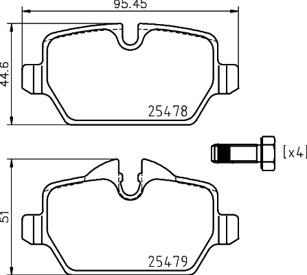 Klocki hamulcowe HELLA 8DB 355 020-111
