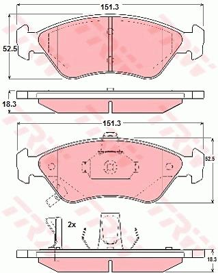 Klocki hamulcowe TRW GDB3173