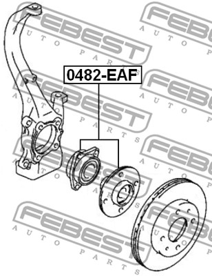 Piasta koła FEBEST 0482-EAF