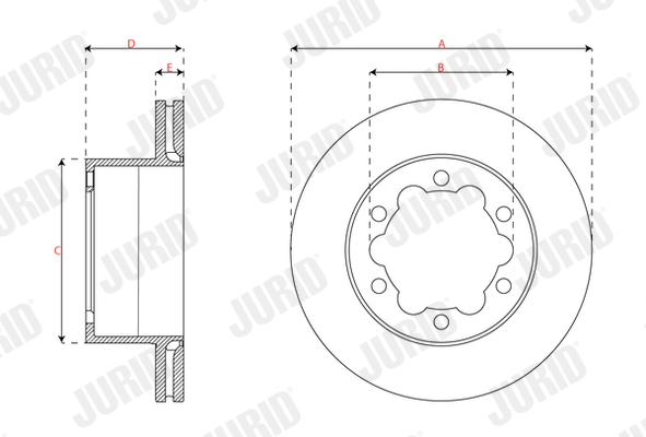 Tarcza hamulcowa JURID 563750JC-1