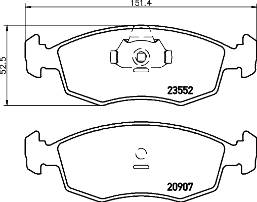 Klocki hamulcowe HELLA 8DB 355 009-131