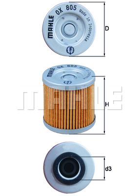 Filtr oleju MAHLE OX 805