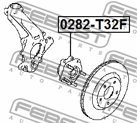 Piasta koła FEBEST 0282-T32F