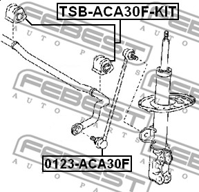 Guma stabilizatora FEBEST TSB-ACA30F-KIT