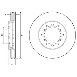 Tarcza hamulcowa DELPHI BG4795C