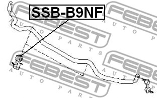 Guma stabilizatora FEBEST SSB-B9NF