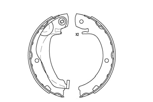 Zestaw szczęk hamulcowych KAVO PARTS KBS-9924