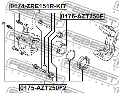 Tłoczek zacisku hamulcowego FEBEST 0176-AZT250F