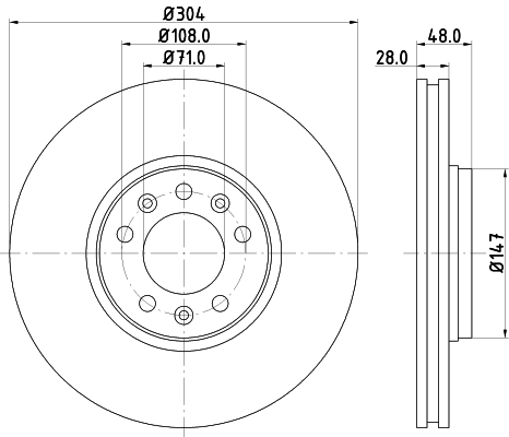 Tarcza hamulcowa HELLA 8DD 355 113-671