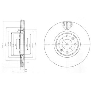 Tarcza hamulcowa DELPHI BG4002