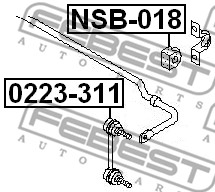 Guma stabilizatora FEBEST NSB-018
