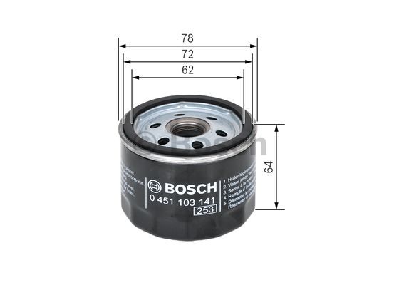 Filtr oleju BOSCH 0 451 103 141