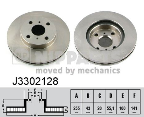 Tarcza hamulcowa NIPPARTS J3302128