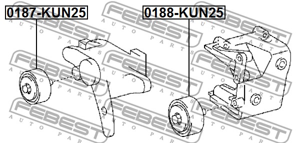 Rolka napinacza paska osprzętu FEBEST 0187-KUN25