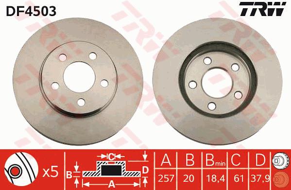 Tarcza hamulcowa TRW DF4503