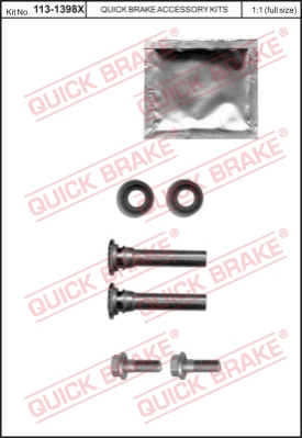 Zestaw tulei prowadzących zacisk hamulca QUICK BRAKE 113-1398X