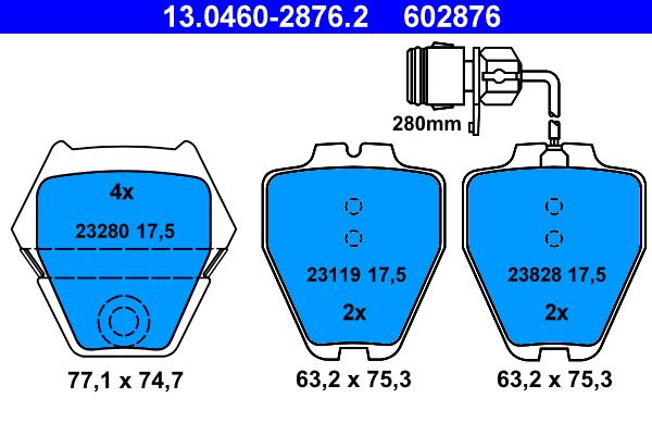 Klocki hamulcowe ATE 13.0460-2876.2