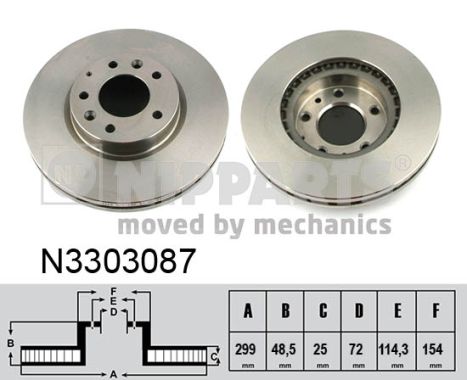 Tarcza hamulcowa NIPPARTS N3303087