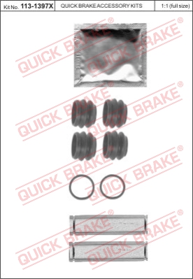Zestaw tulei prowadzących zacisk hamulca QUICK BRAKE 113-1397X