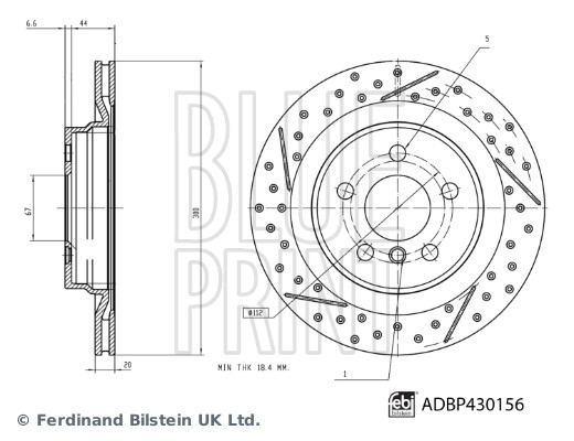 Tarcza hamulcowa BLUE PRINT ADBP430156