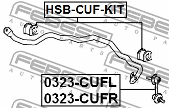 Guma stabilizatora FEBEST HSB-CUF-KIT