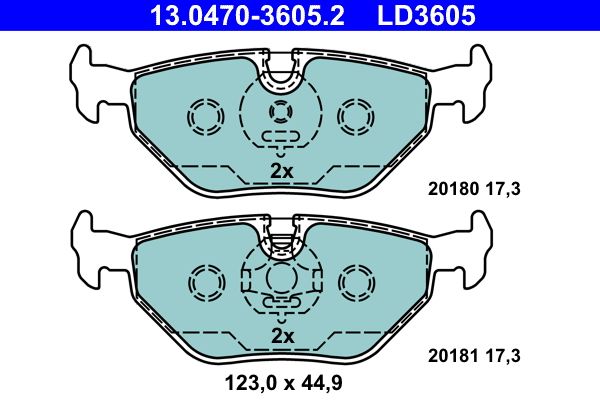 Klocki hamulcowe ATE 13.0470-3605.2