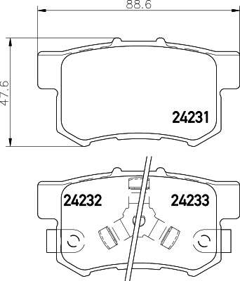 Klocki hamulcowe HELLA 8DB 355 012-061