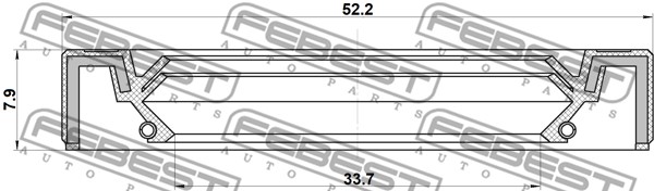 Pierścień uszczelniający wał napędowy FEBEST 95IBS-35520808C