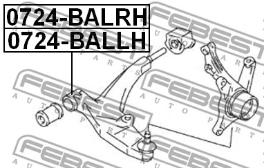 Wahacz zawieszenia koła FEBEST 0724-BALLH