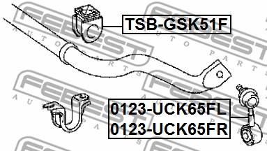 Guma stabilizatora FEBEST TSB-GSK51F