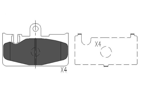 Klocki hamulcowe KAVO PARTS KBP-9073