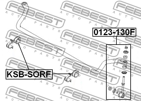 Guma stabilizatora FEBEST KSB-SORF