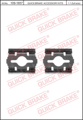 Zestaw akcesoriów montażowych  klocków hamulcowych QUICK BRAKE 109-1657