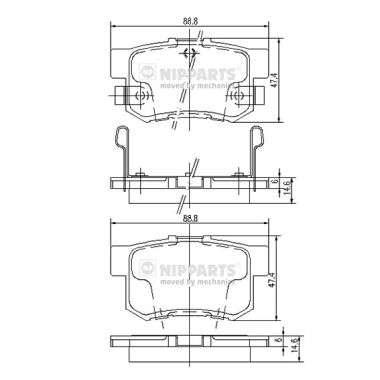 Klocki hamulcowe NIPPARTS J3614008