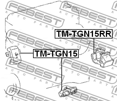 Poduszka silnika FEBEST TM-TGN15RR