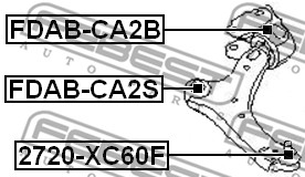 Sworzeń wahacza FEBEST 2720-XC60F