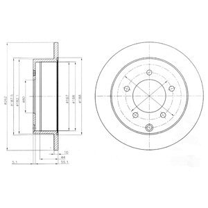 Tarcza hamulcowa DELPHI BG4198