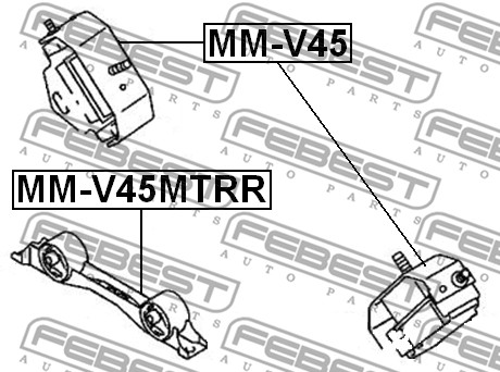 Poduszka silnika FEBEST MM-V45MTRR